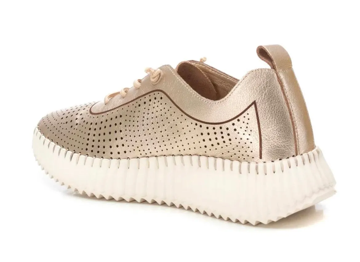Carmela lightweight gold wedge sneaker