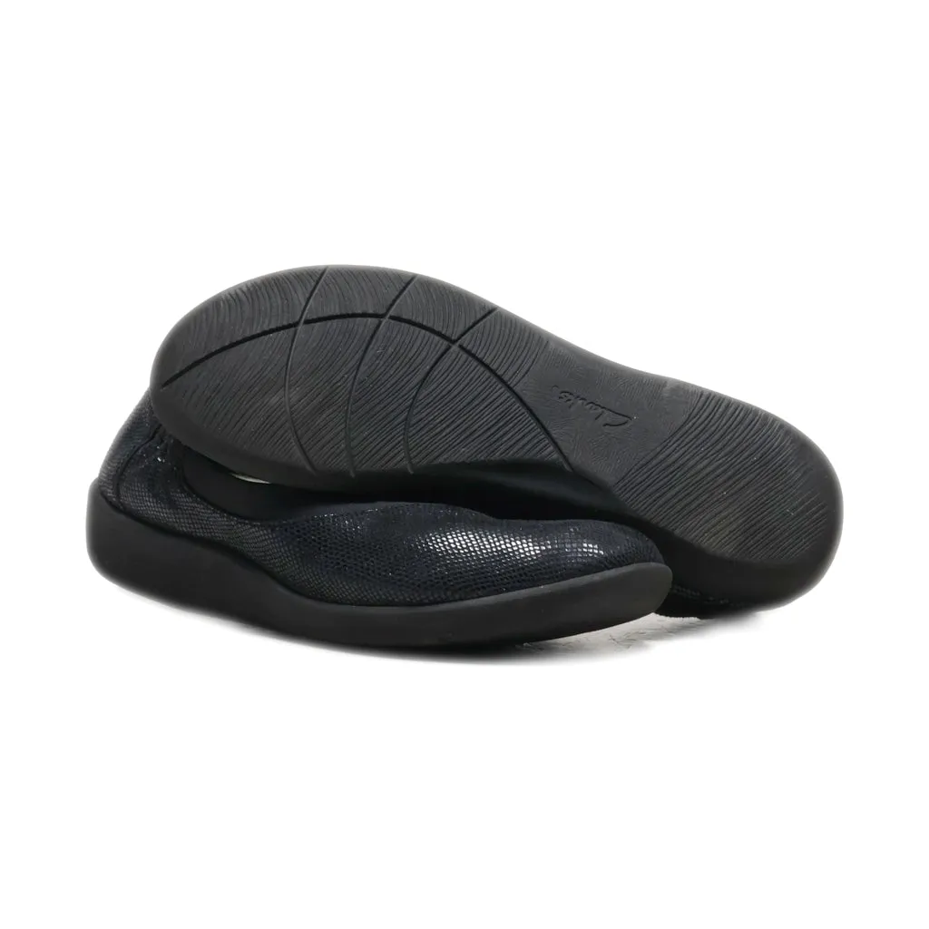Clarks Ballerinas Fabric Black Colour For Women