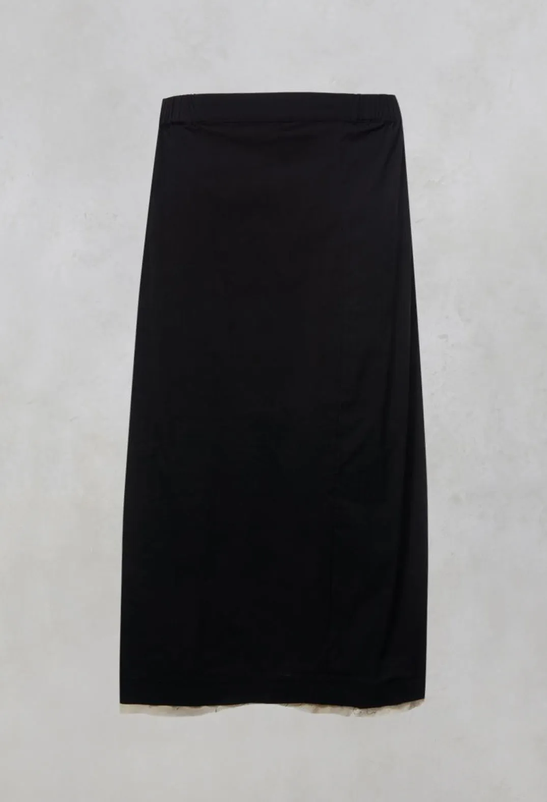 Contrast Raw Hem Skirt Trousers in Black / White