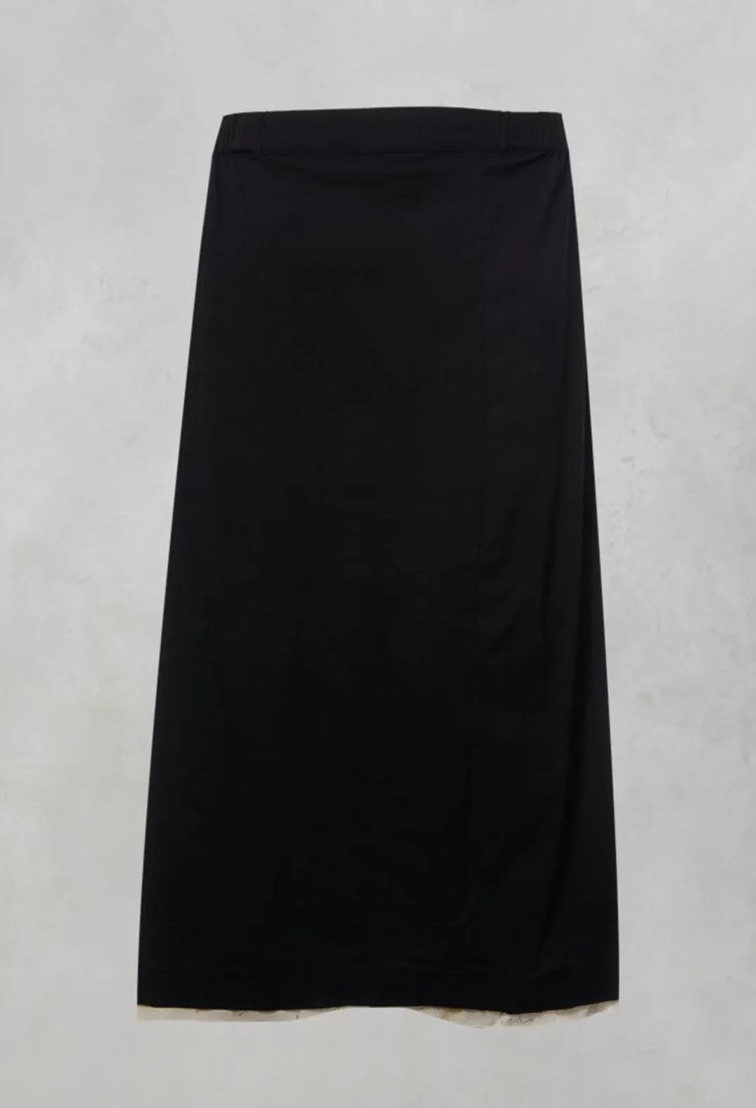 Contrast Raw Hem Skirt Trousers in Black / White