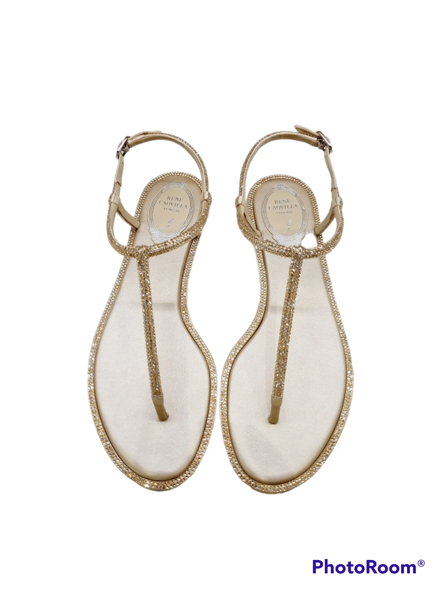 Diana Gold Jewel Sandals (carryover style)