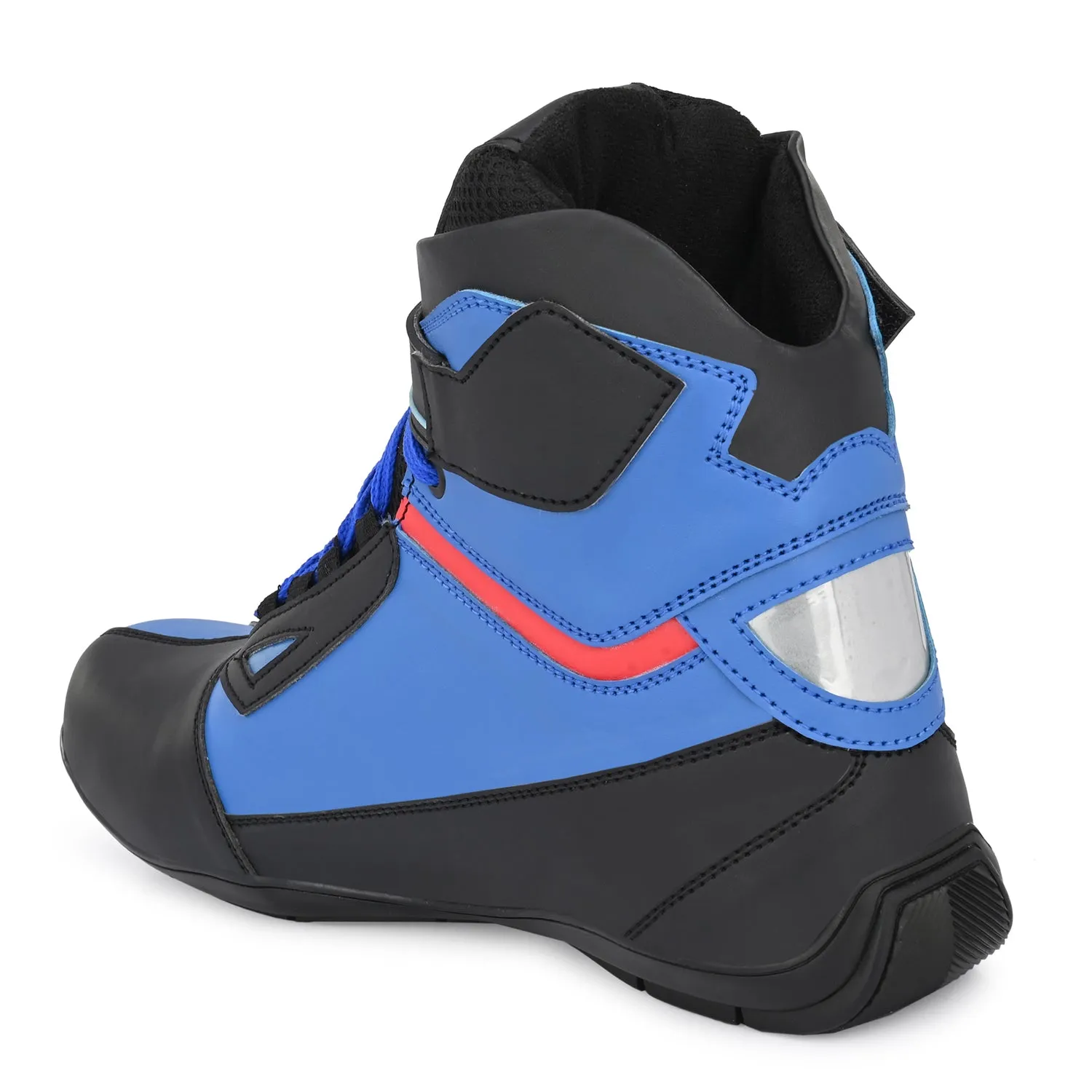 Eego Italy Rider-2, Water Resistant Biker boot/Motorcycle riding boot, light weight & anti slip sole , padded in socks, 3M Reflectors, walkable with shin and ankle protection