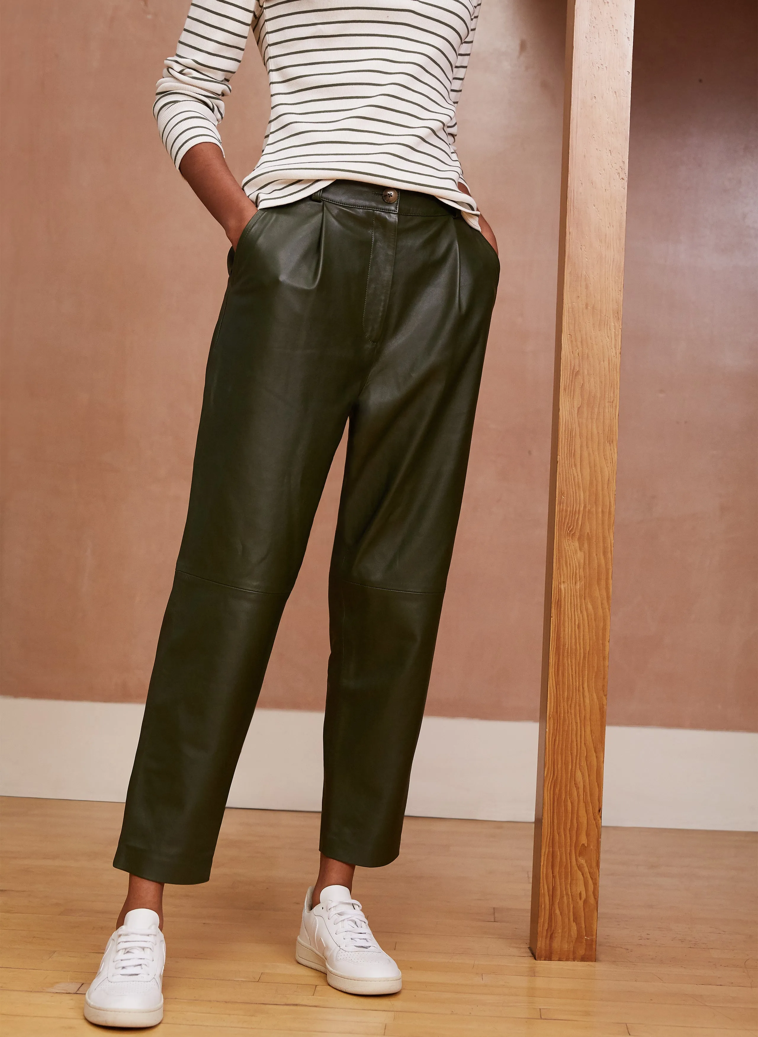 Faiza Leather Trousers