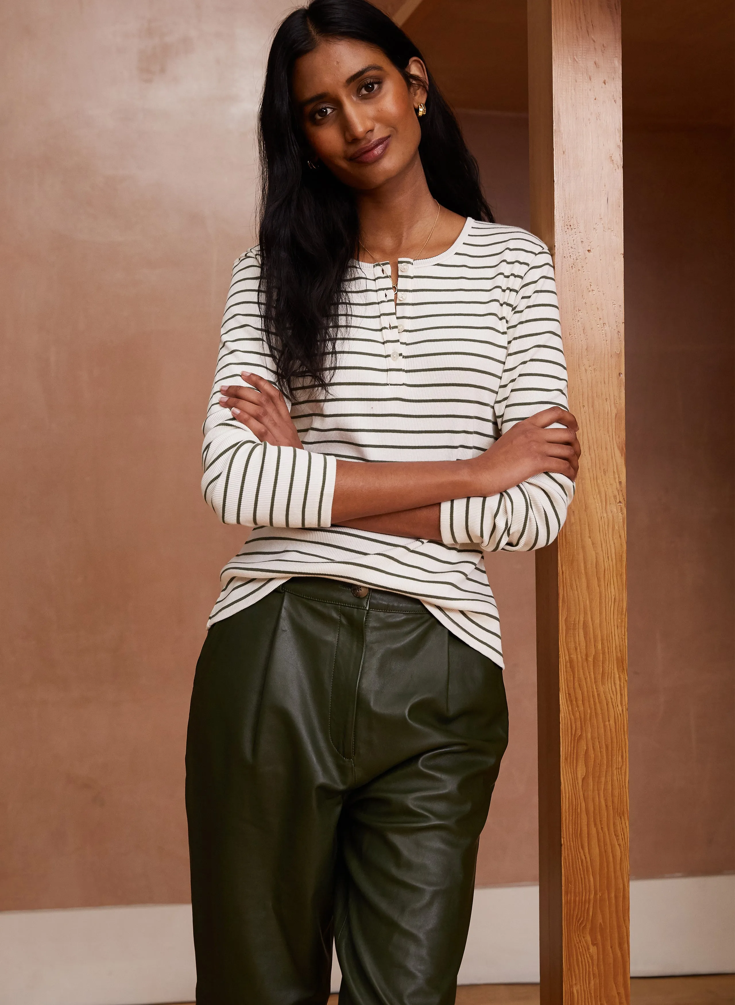 Faiza Leather Trousers