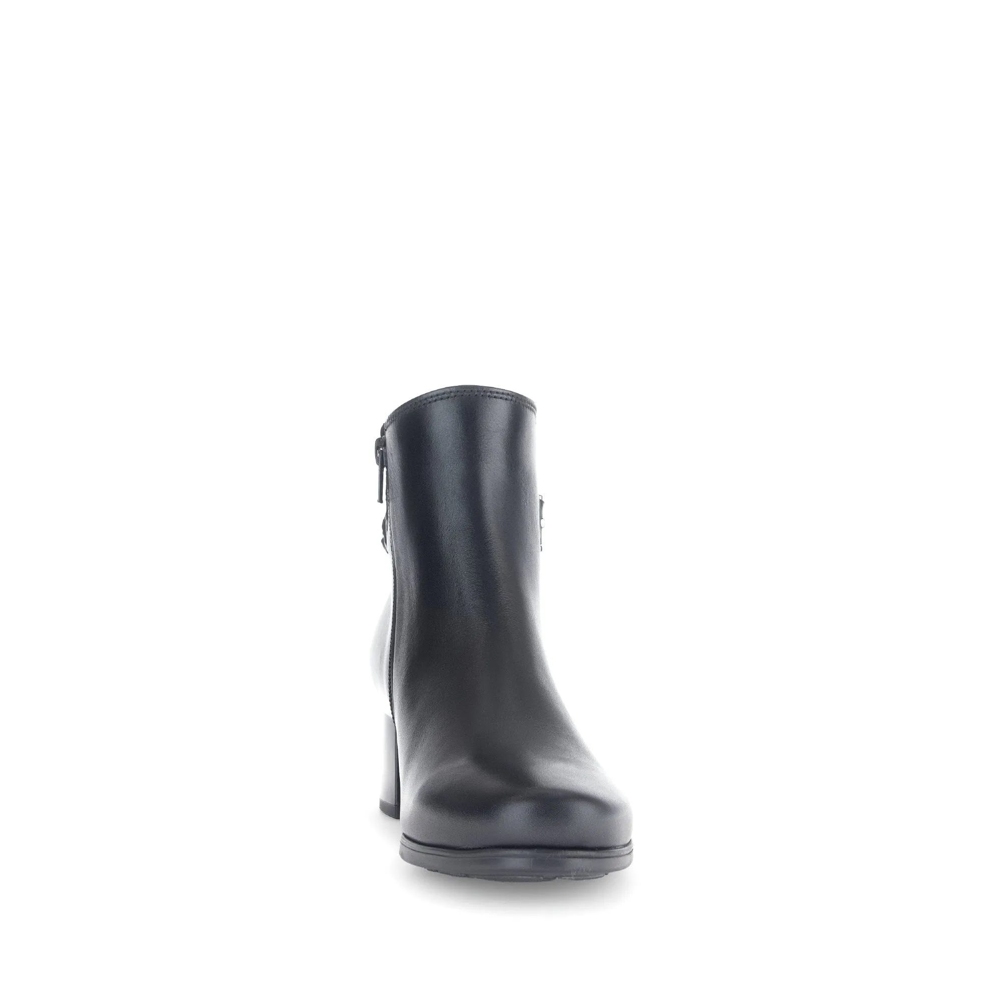 Gabor Kathleen 52.822.57 Ladies Black Wide Leather Side Zip Ankle Boots