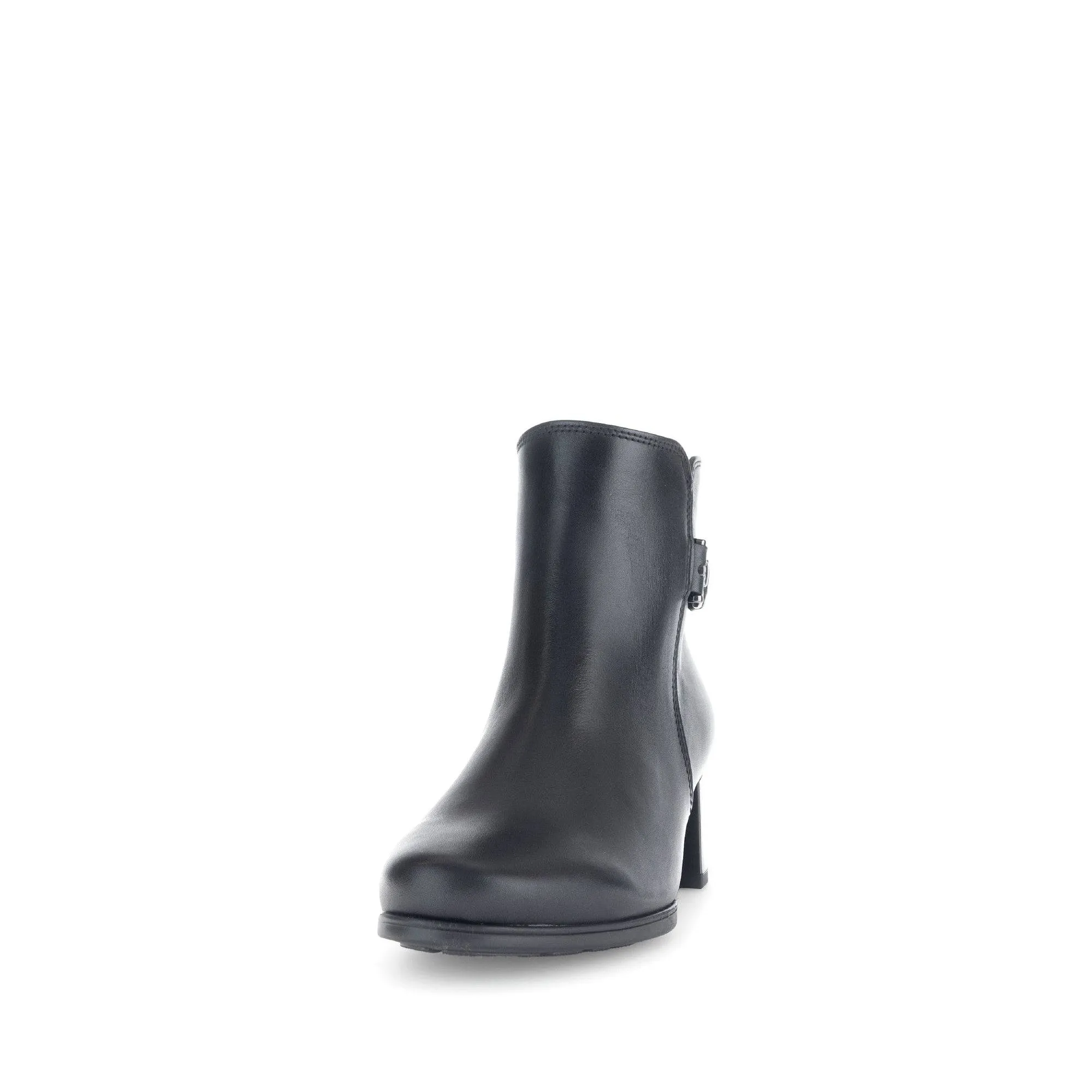Gabor Kathleen 52.822.57 Ladies Black Wide Leather Side Zip Ankle Boots