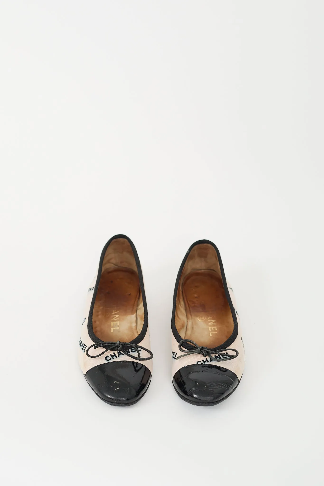 Light Pink & Black Monogram Flat