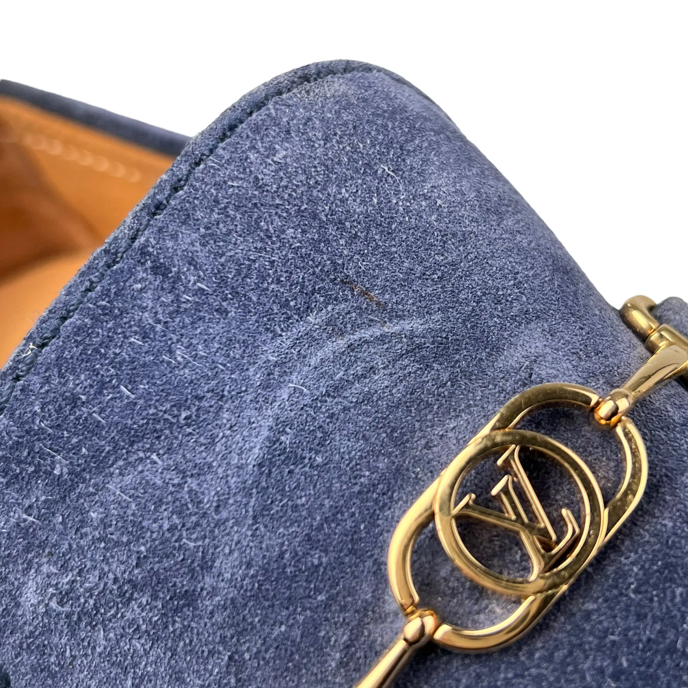 Louis Vuitton Men's Blue Suede Porto Vecchio Moccasin Loafers