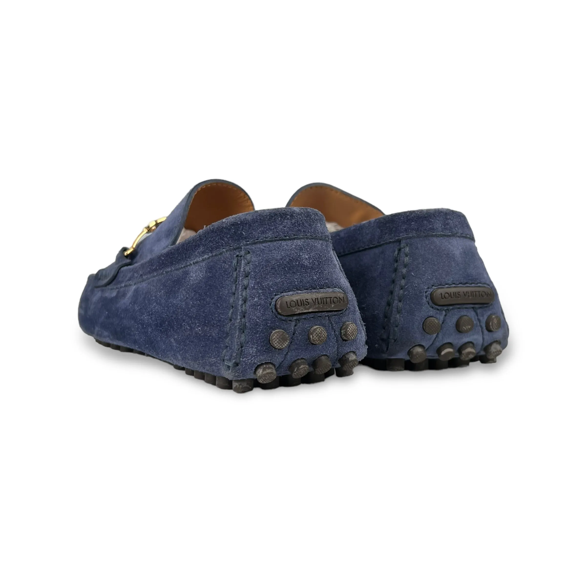 Louis Vuitton Men's Blue Suede Porto Vecchio Moccasin Loafers