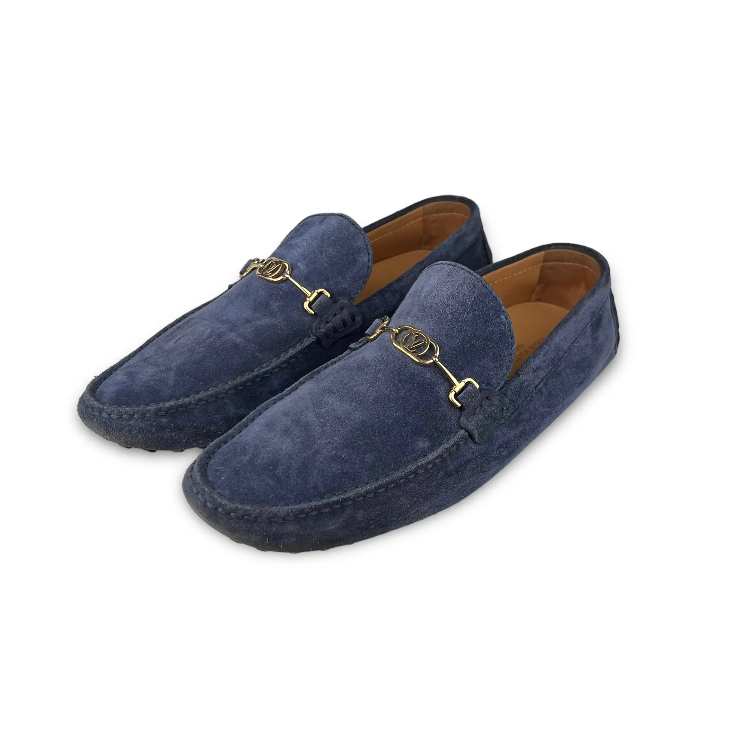 Louis Vuitton Men's Blue Suede Porto Vecchio Moccasin Loafers