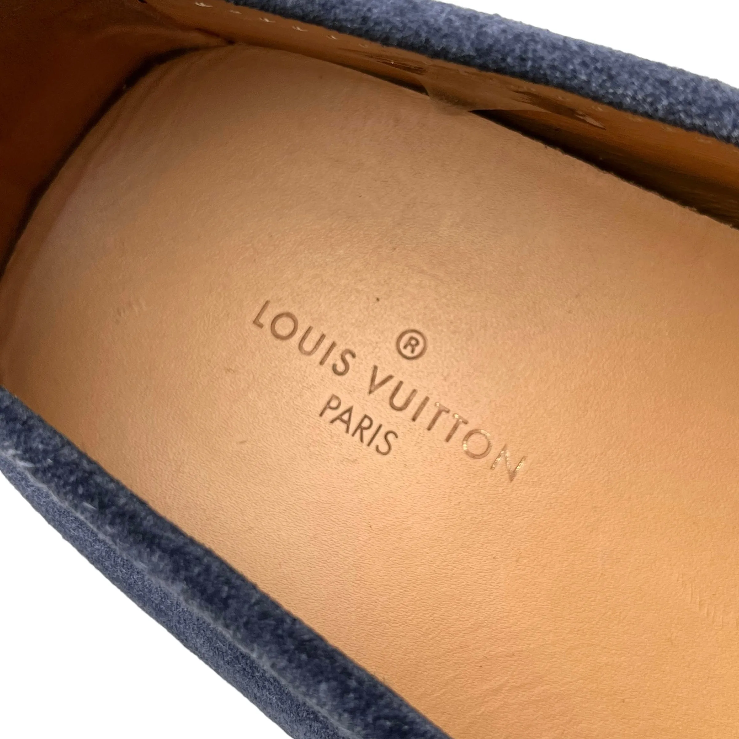 Louis Vuitton Men's Blue Suede Porto Vecchio Moccasin Loafers