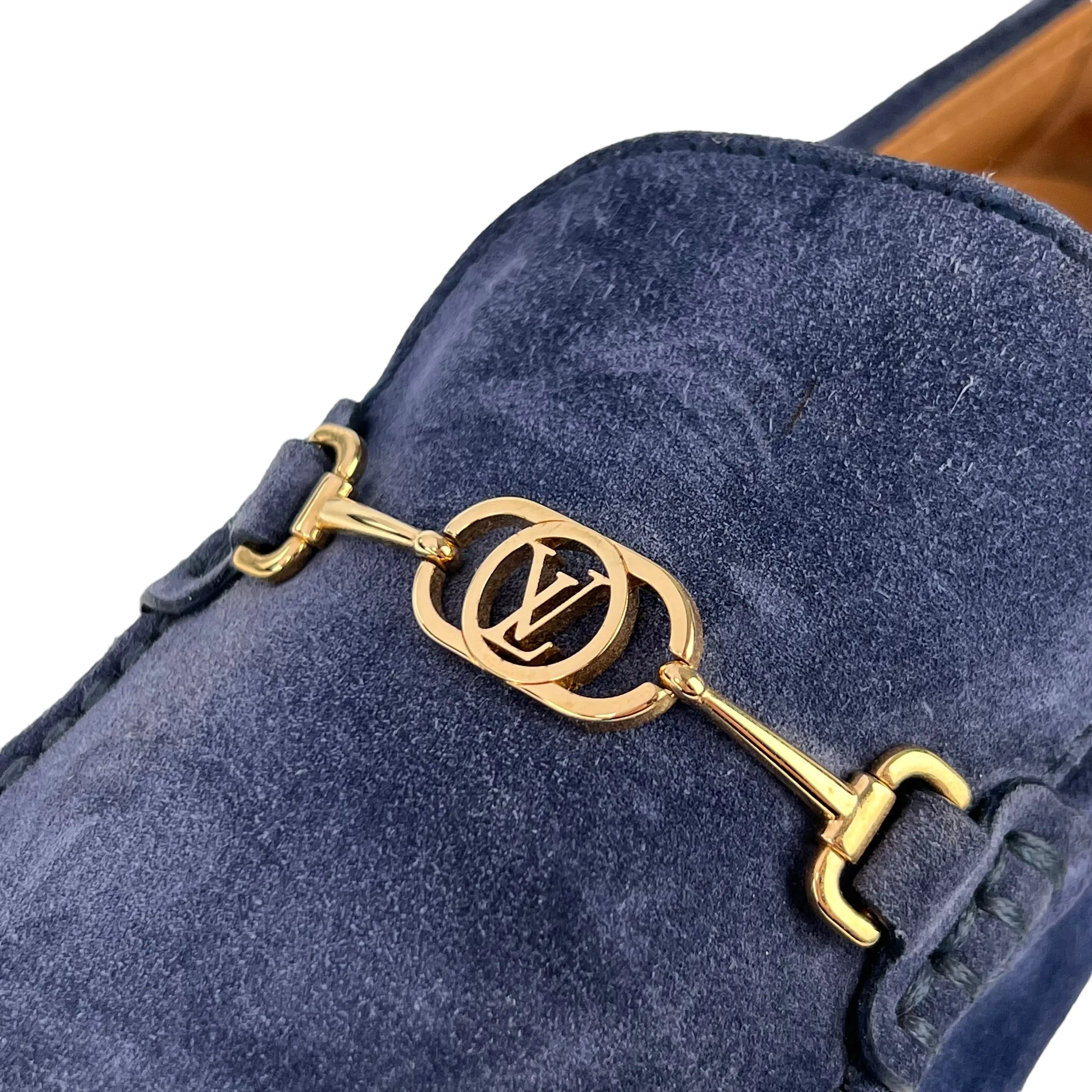 Louis Vuitton Men's Blue Suede Porto Vecchio Moccasin Loafers
