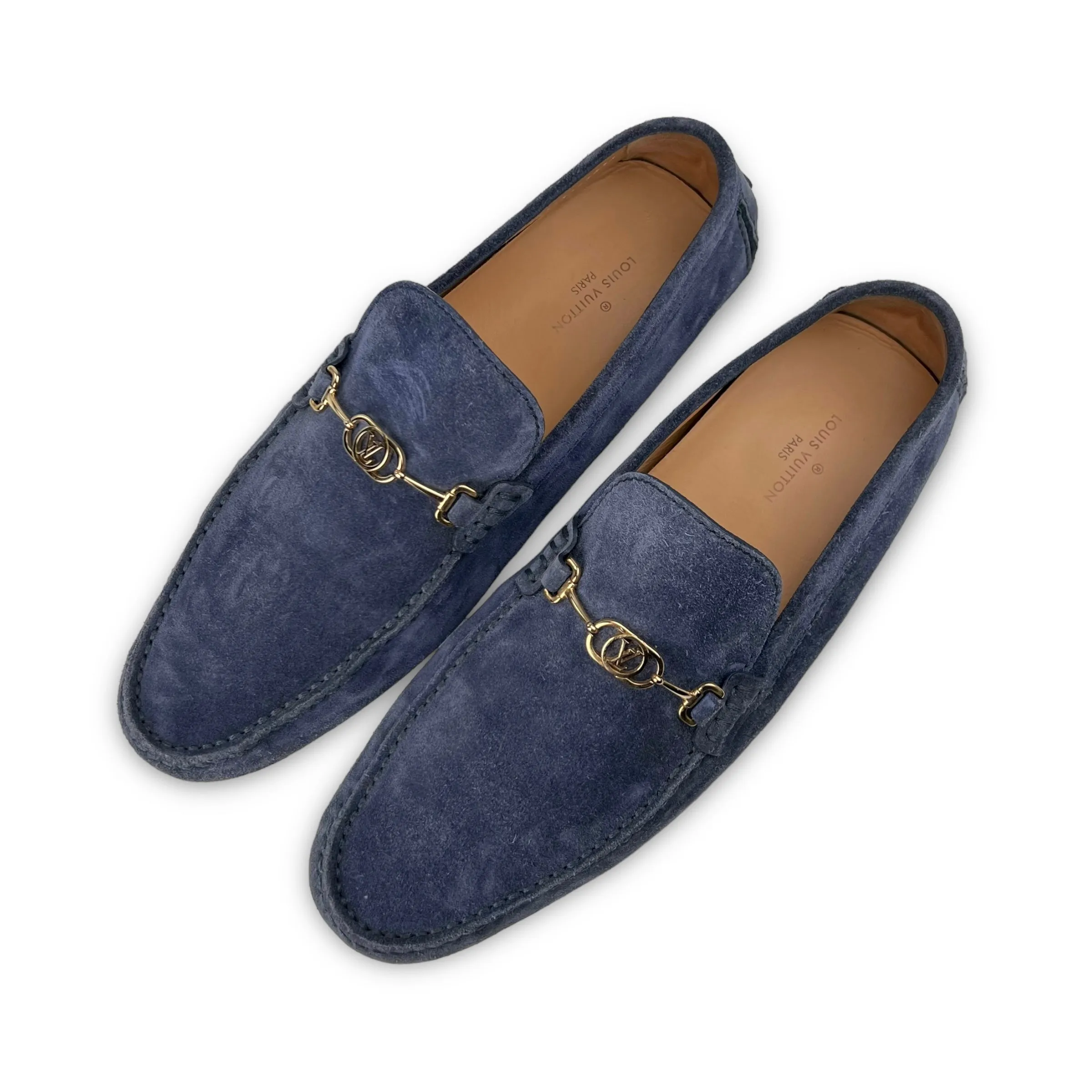 Louis Vuitton Men's Blue Suede Porto Vecchio Moccasin Loafers