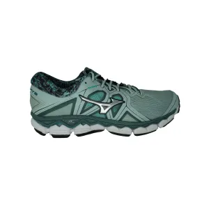 Mizuno Women's Wave Sky 2 Running Athletic Shoes Gray Turquoise