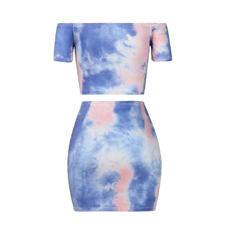 NYC LOVE TIE-DYE SKIRT SET