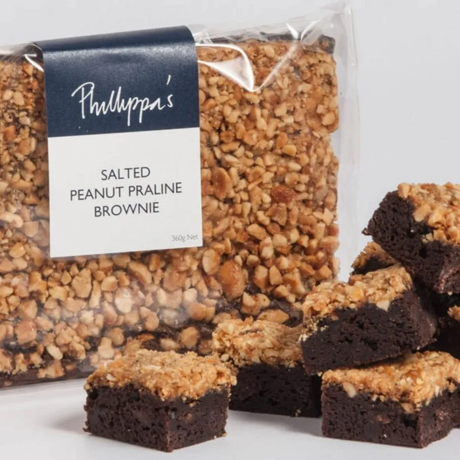 Salted Peanut Praline Brownie
