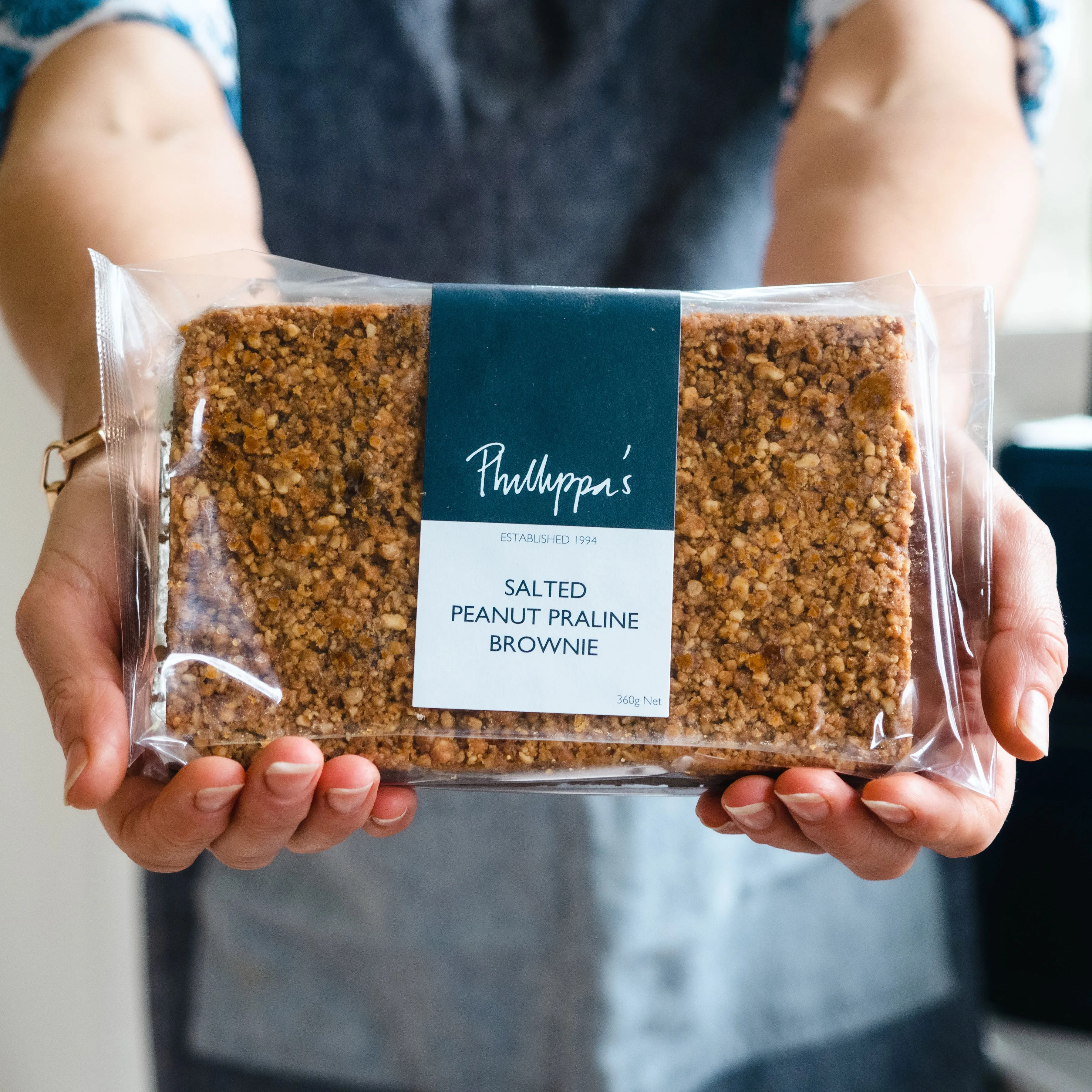 Salted Peanut Praline Brownie