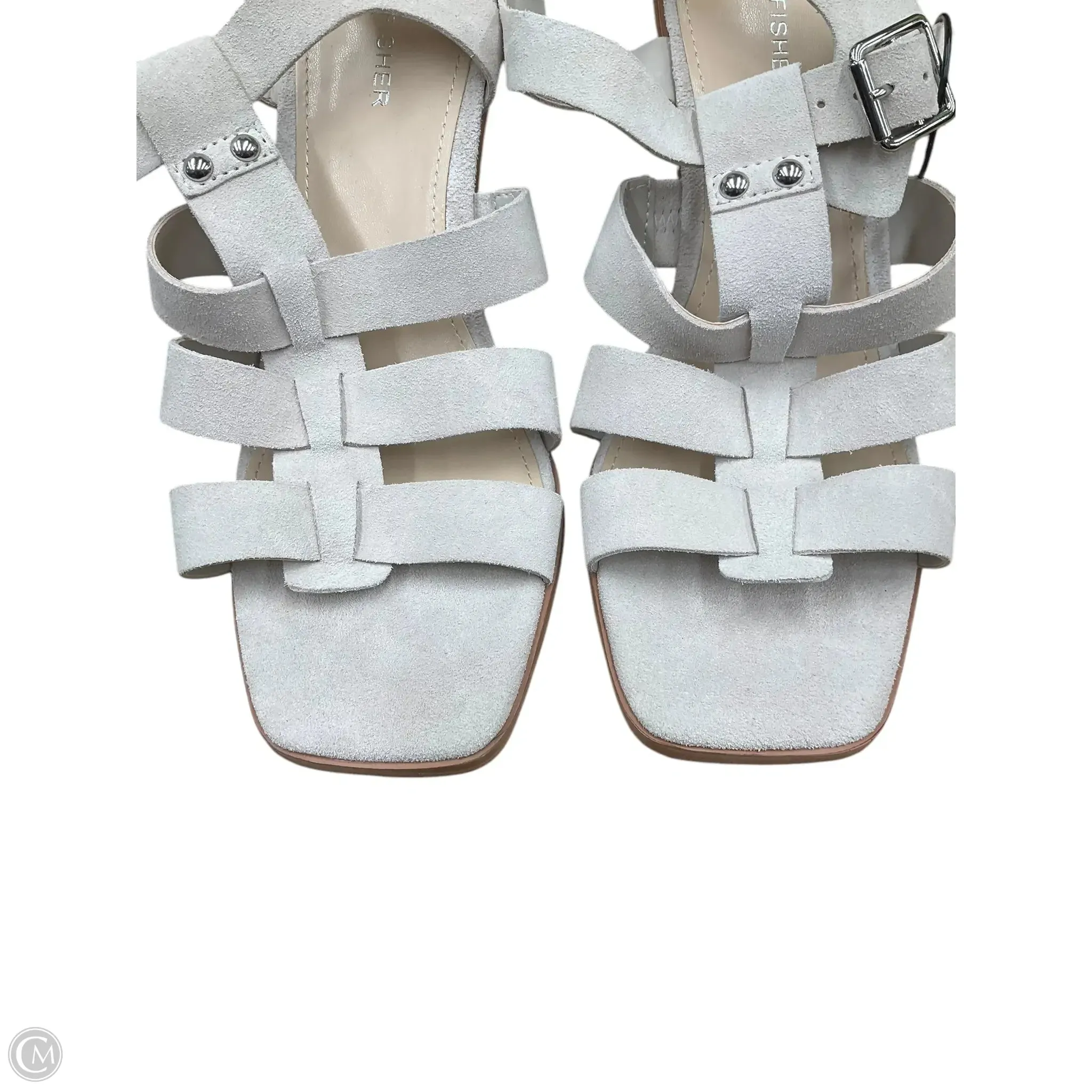 Sandals Heels Block By Marc Fisher In Cream, Size: 10