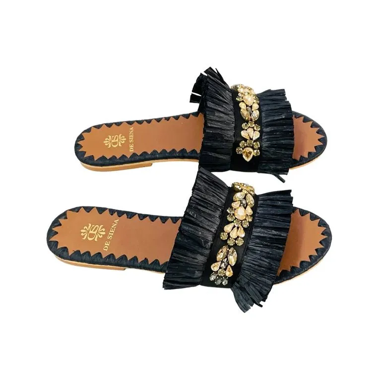 Semira Raffia Black