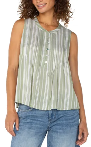 SLEEVELESS BUTTON FRONT TOP