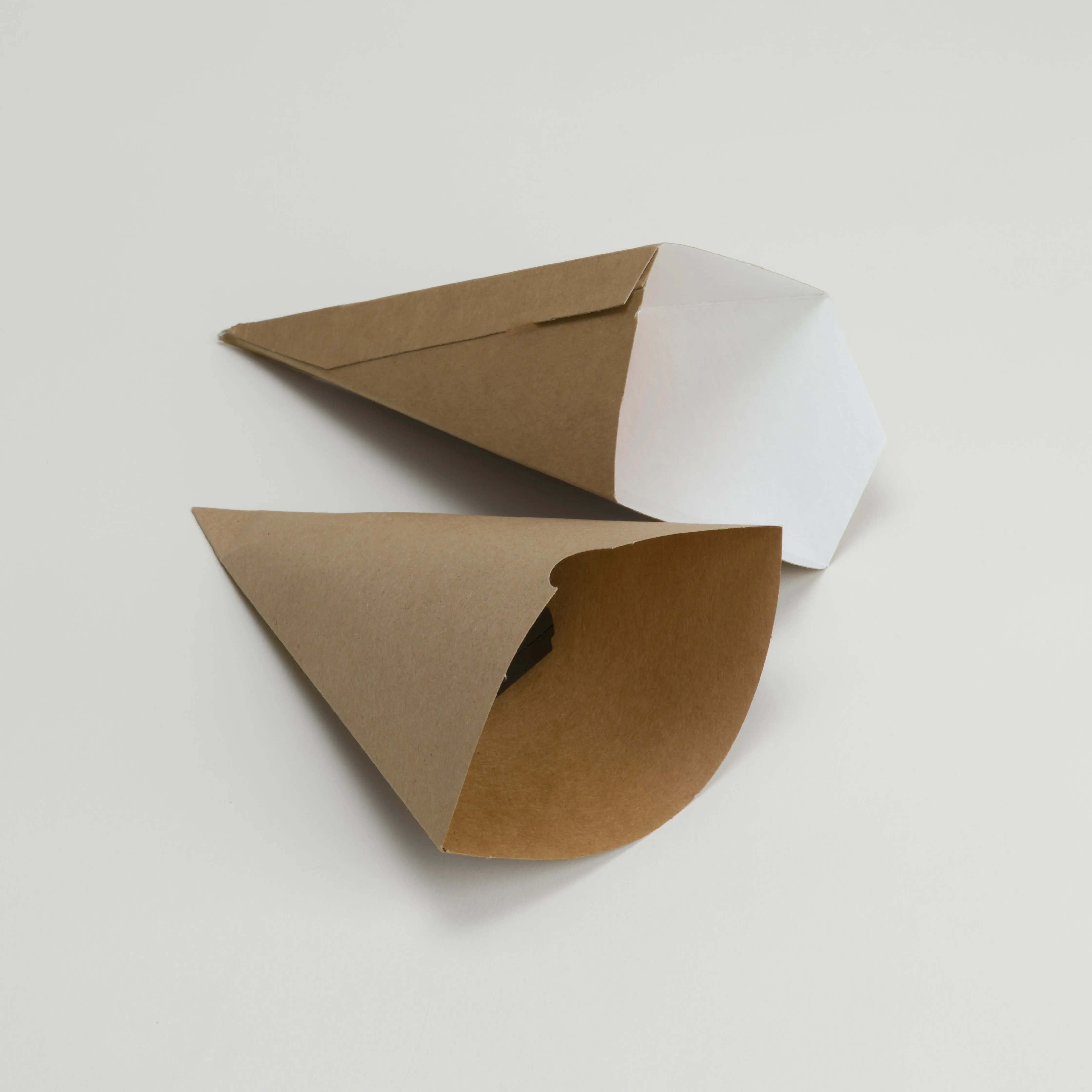 Small Kraft Takeaway Food Cones x500