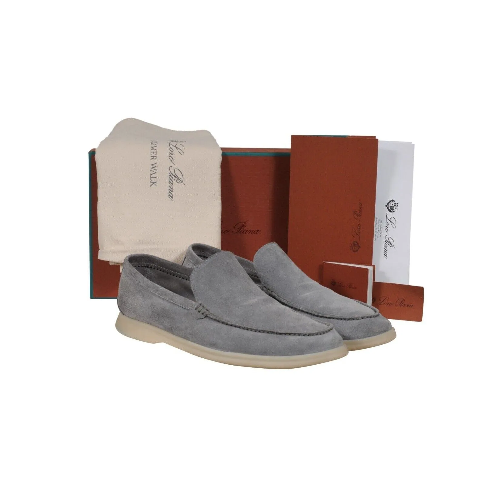 Summer Walk US 10 EU 43 Gray Suede Low Top Slip On Loafers